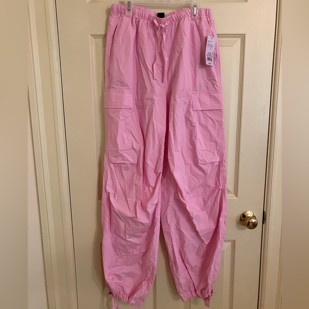 Wild Fable Pink Cargo Parachute Pants